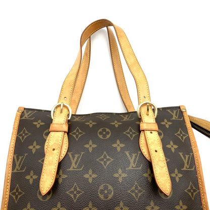 Louis Vuitton M40007 Popincourt Au Tote Bag Brown Monogram Canvas Leather