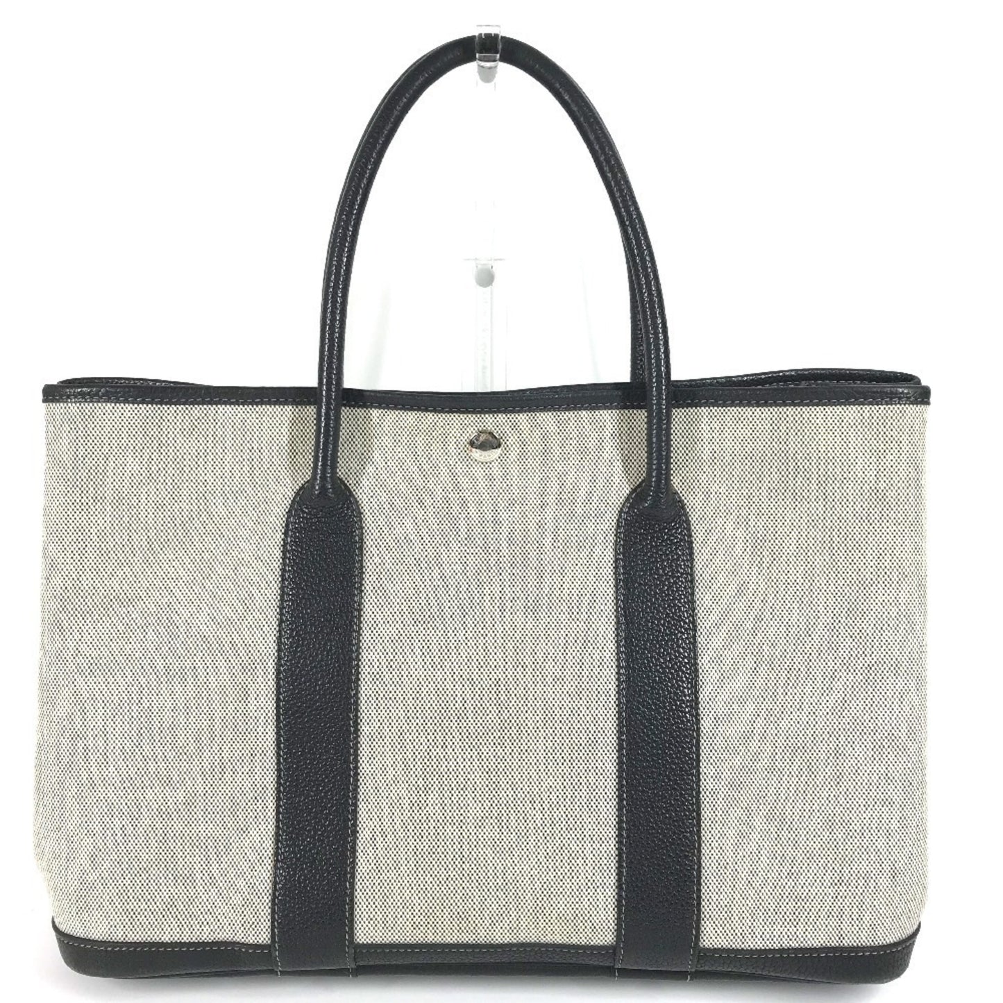 Hermes Garden Party Pm Toile H Leather Handbag/Tote Bag