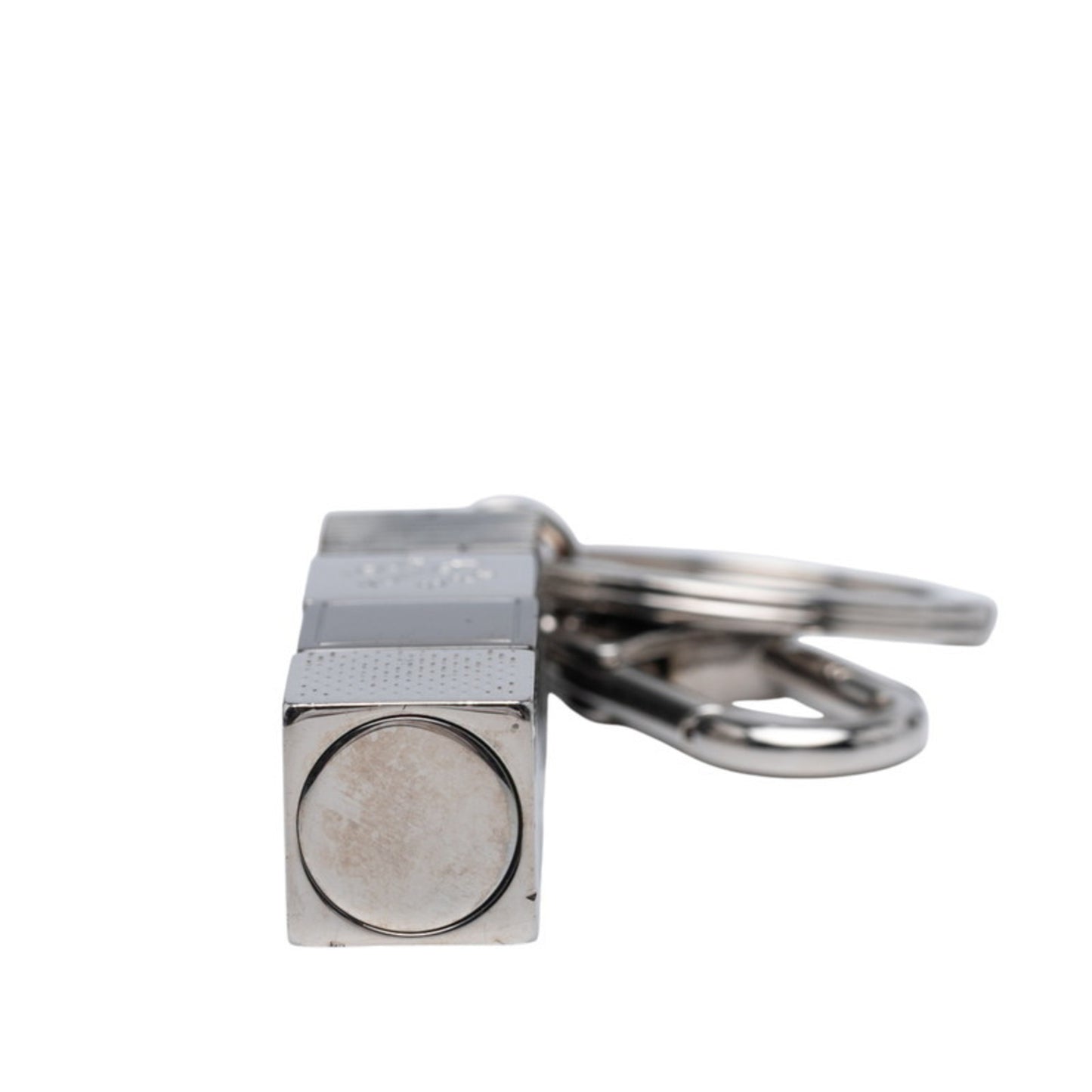 Louis Vuitton Porte-Cls Cube Charm Keychain Bag M67142 Silver Metal