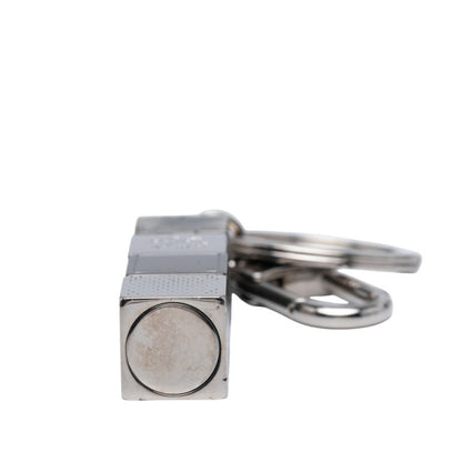 Louis Vuitton Porte-Cls Cube Charm Keychain Bag M67142 Silver Metal