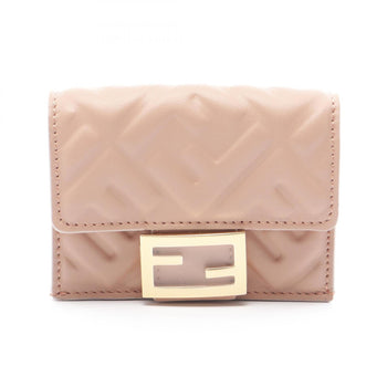 Fendi Micro Tri-Fold Wallet Leather