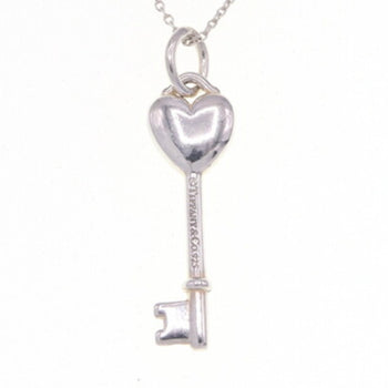 Tiffany Necklace Elsa Peretti Heart Key 1P Diamond Sv Sterling Silver 925 Pendant Choker