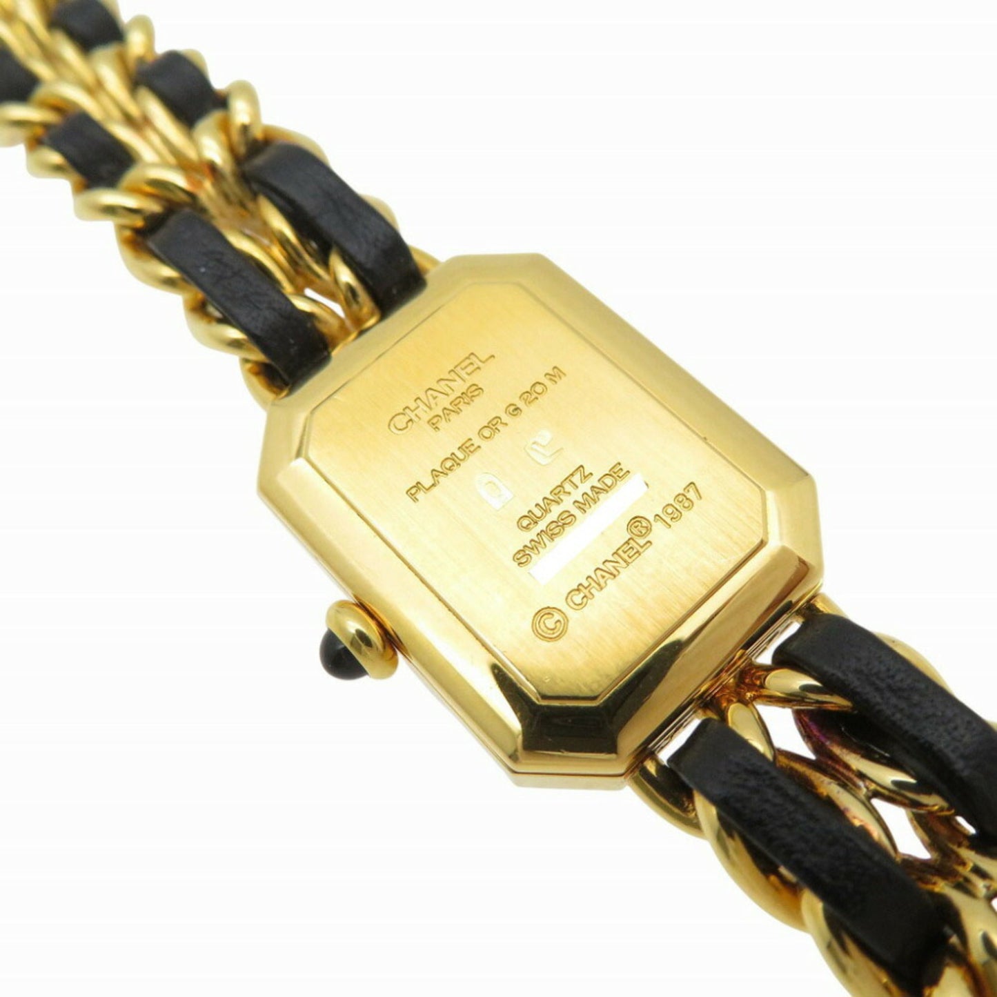 Chanel Premiere M Size H0001 Quartz Watch Ss Black Dial 1529Chanel