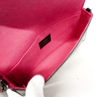 Louis Vuitton Epi Felicie Shoulder Wallet M64579 Noir Hot Pink
