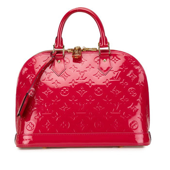 Louis Vuitton Monogram Vernis Alma Pm Handbag M91693 Rouge Grenadine Red Patent Leather