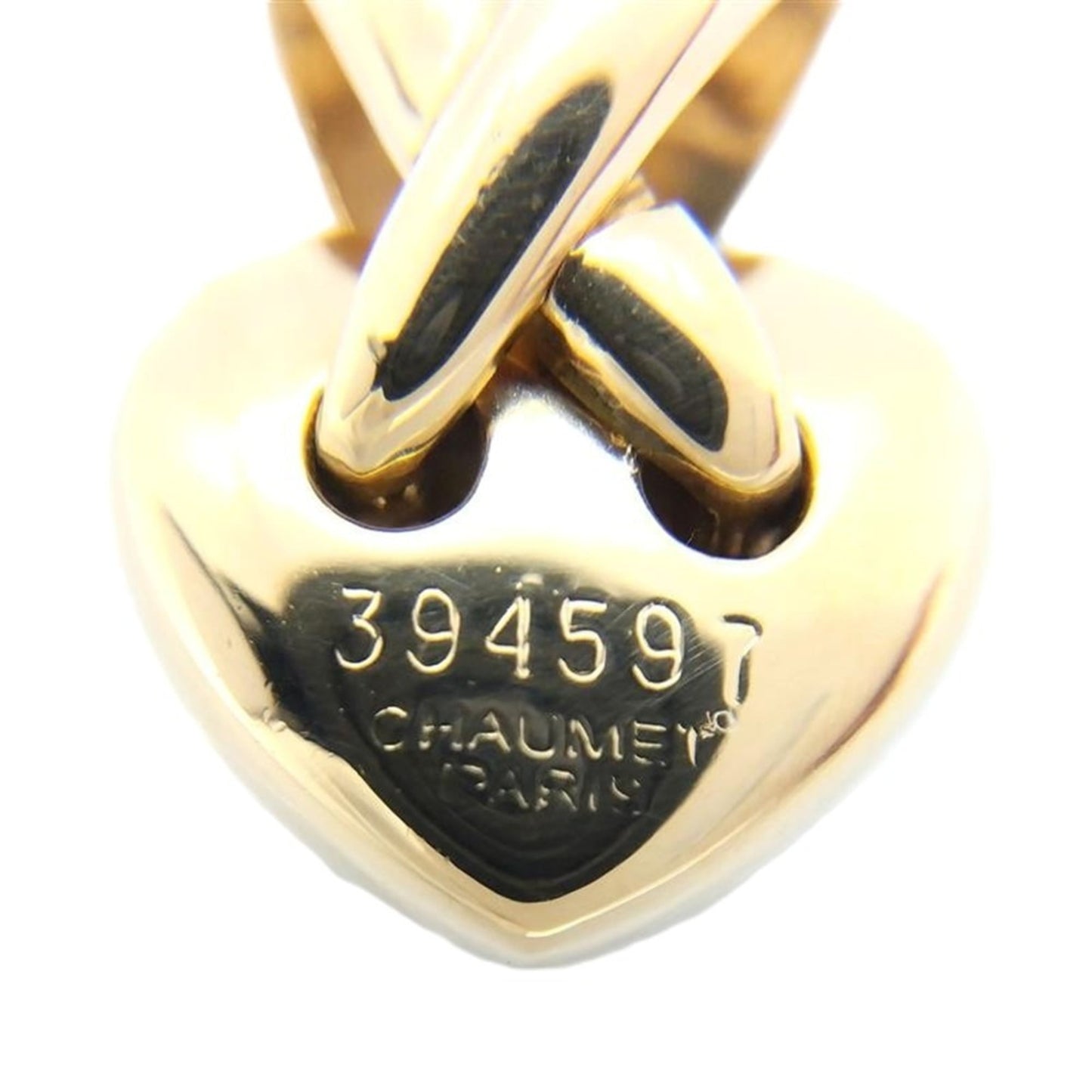 Chaumet Liens De Heart Pav Pendant Top In 18K Gold With Diamonds