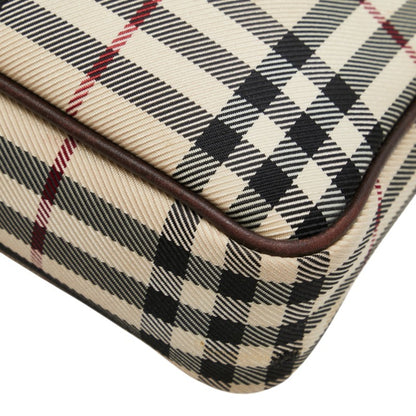 Burberry Nova Check Shoulder Bag In Beige