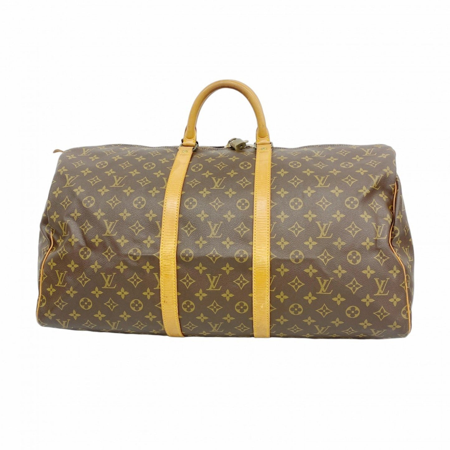 Louis Vuitton Monogram Keepall 55 Boston Bag M41424 Brown
