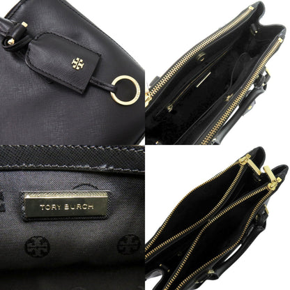 Tory Burch 2-Way Robinson Micro Zip Tote In Black Leather