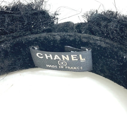 Chanel 14K Ribbon Cc Coco Mark Hairband Headband Tweed