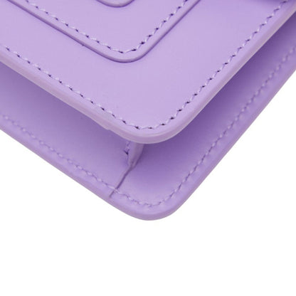 Bvlgari Serpenti Forever Business Card Case/Card Case Pouch Purple Leather