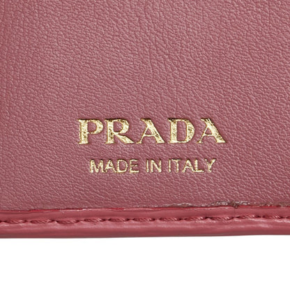 Prada Tri-Fold Wallet Pink Leather