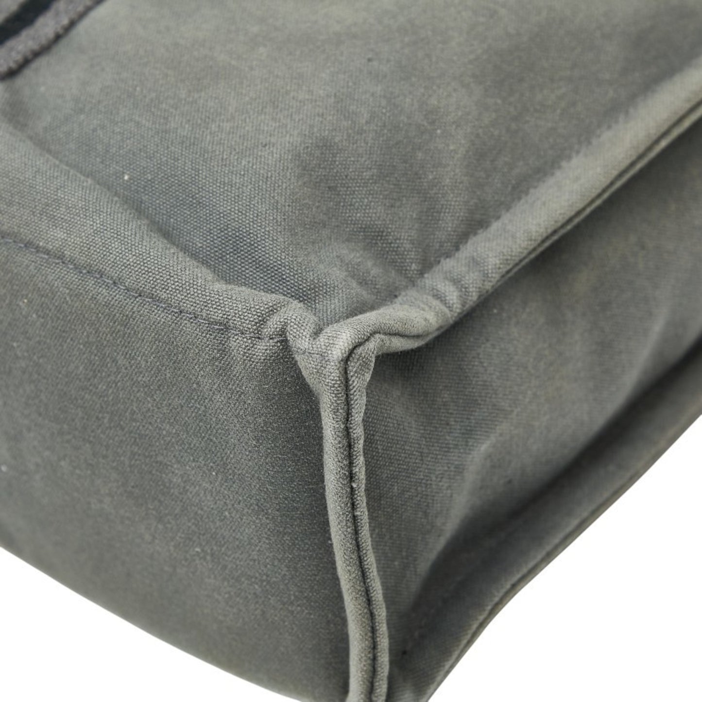 Hermes Foule Tote Mm Handbag Bag Gray Black Canvas