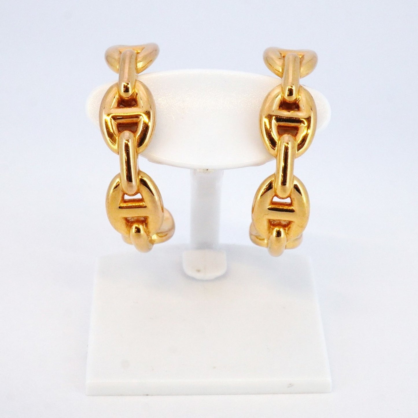 Hermes Anchane Chaine D'Ancre Earrings In 18Kpg Pink Gold
