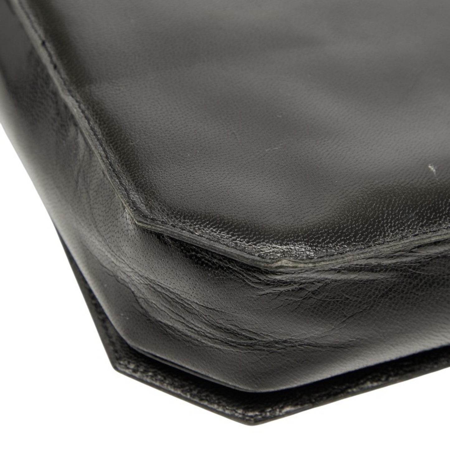 Saint Laurent Logo Shoulder Bag In Black Leather