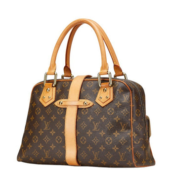 Louis Vuitton Monogram Manhattan Gm Handbag/Boston Bag M40025 Brown Leather