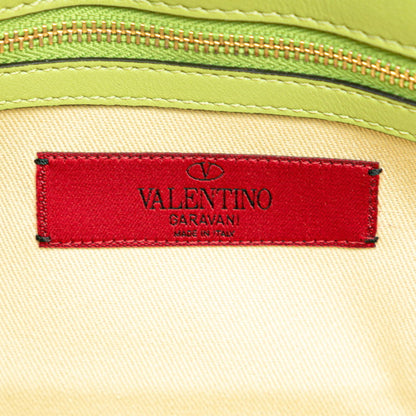 Valentino Rockstud Chain Shoulder Bag Pink Yellow Green Leather