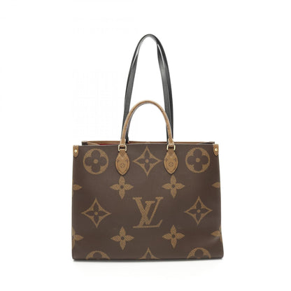 Louis Vuitton On The Go Gm Shoulder Bag Coated Canvas Leather Monogram Giant
