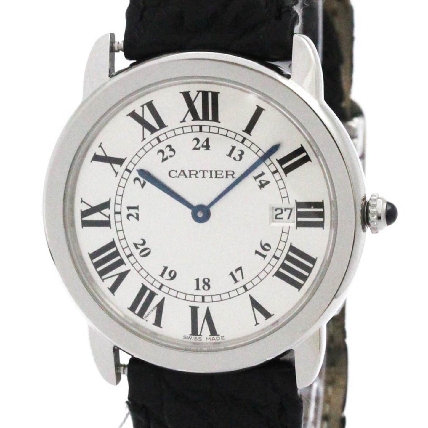 Cartier Ronde Solo Lm Steel Leather Quartz