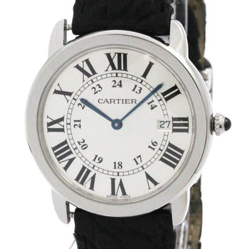 Cartier Ronde Solo Lm Steel Leather Quartz