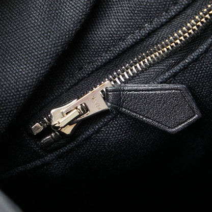 Hermes Troca Horizontal Mm Handbag Black Canvas Leather