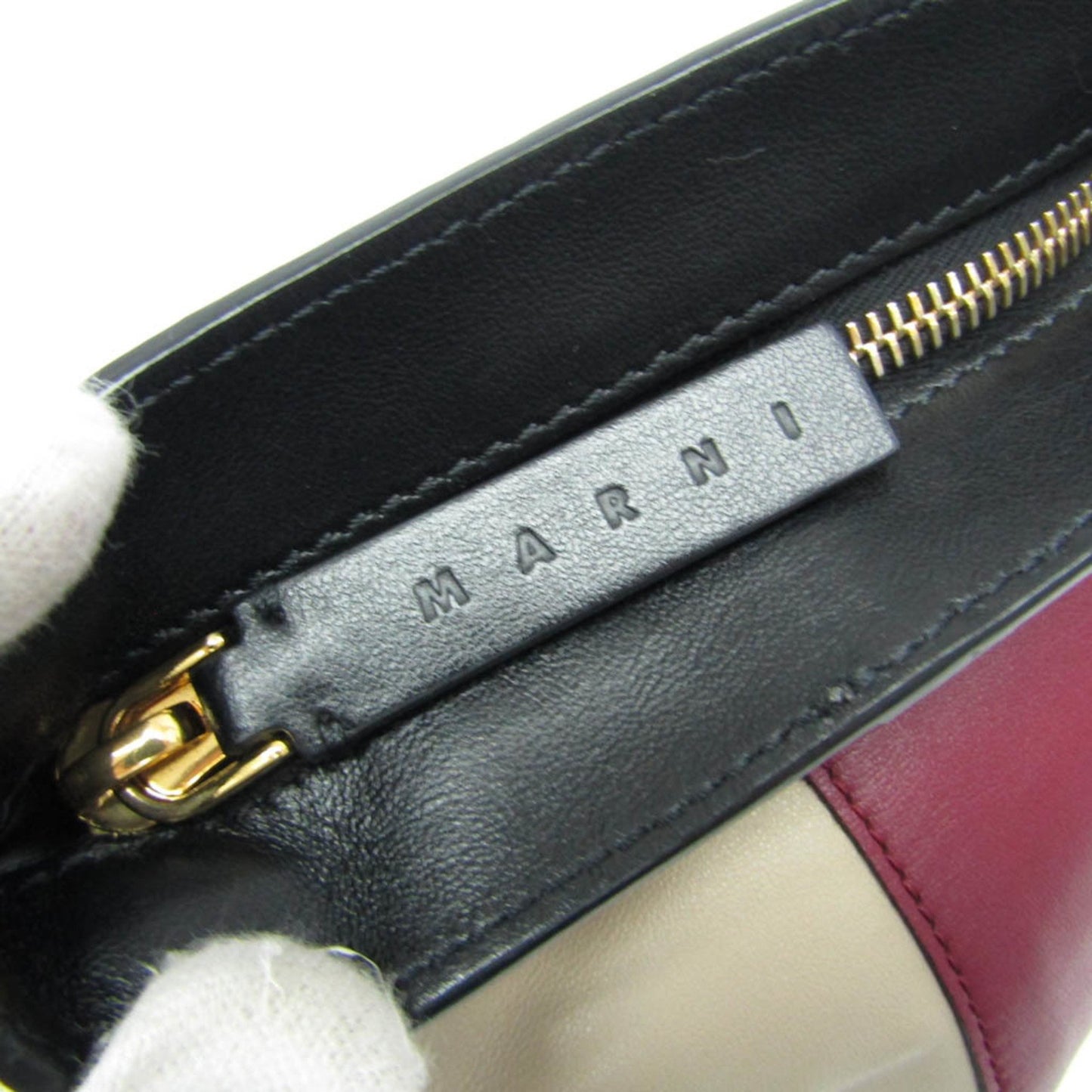 Marni Phmp0031Y0 P4092 Women'S Leather Clutch Bag Beige