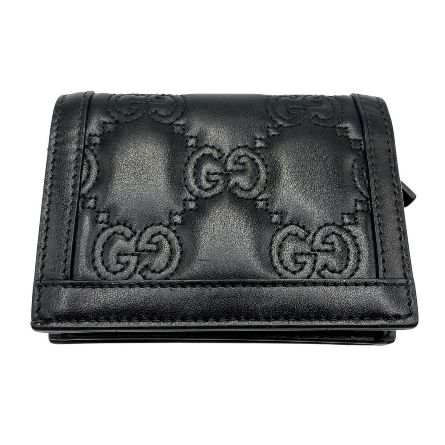 Gucci Gg Matelasse Bifold Wallet 723786 Leather Black