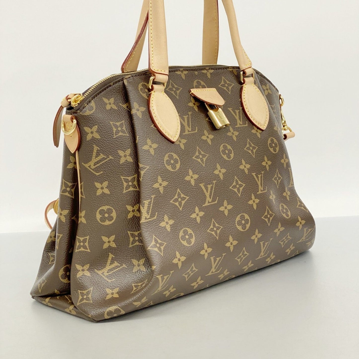 Louis Vuitton Monogram Ribo Mm Handbag M44546 Brown 2-Way Bag