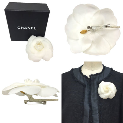 Chanel Camellia Corsage Brooch White Chanel