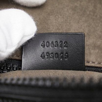 Gucci Gg Supreme Waist Bag 450946 Beige Black Leather