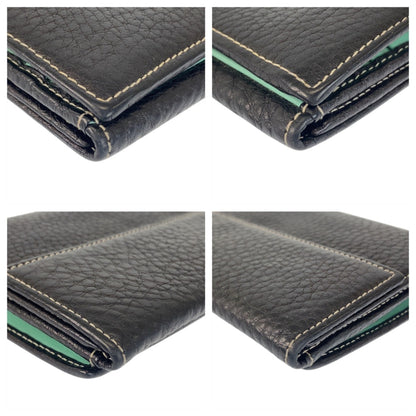 Tiffany & Co. Tiffany Black/Tiffany Blue Leather Long Wallet H30963G