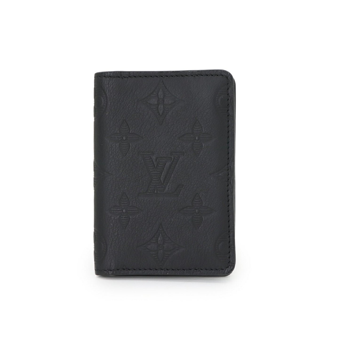 Louis Vuitton Monogram Shadow Organizer De Poche Card Case In Black Leather With Rfid Holder
