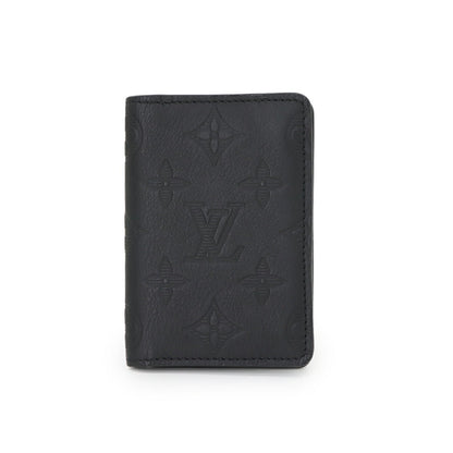 Louis Vuitton Monogram Shadow Organizer De Poche Card Case In Black Leather With Rfid Holder