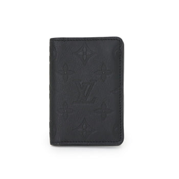 Louis Vuitton Monogram Shadow Organizer De Poche Card Case In Black Leather With Rfid Holder