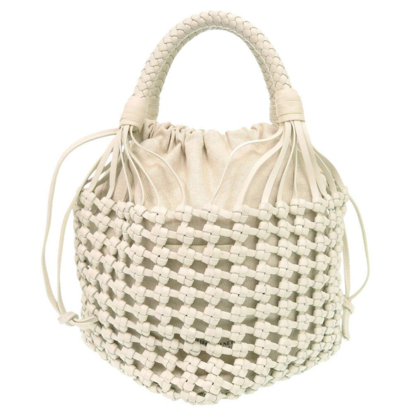 Bottega Veneta Cavallino 709612 Leather Canvas White Handbag 1172Bottegaveneta