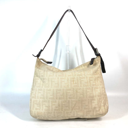 Fendi Zucca Mamma Bucket Shoulder Bag Canvas Leather