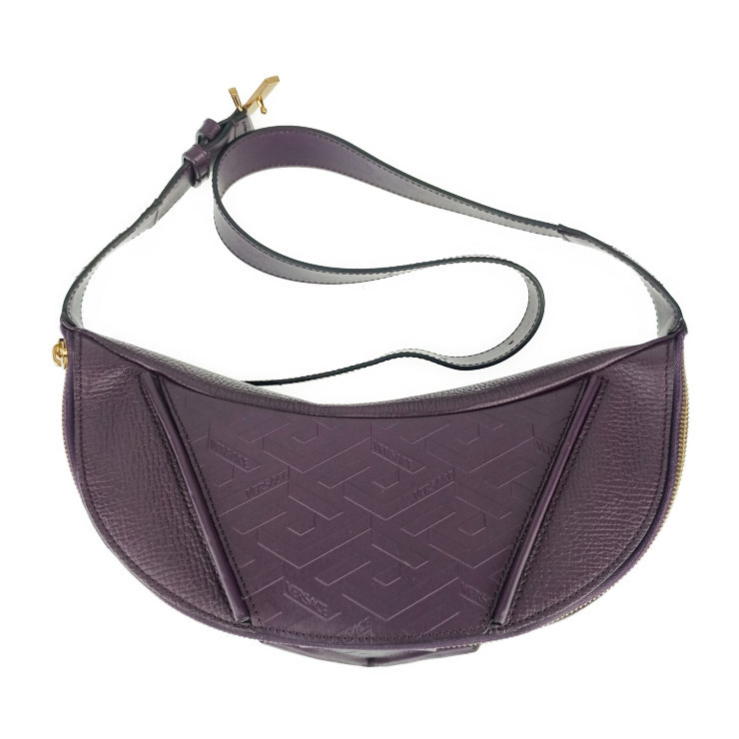 Versace Versace Waist Bag V Greca Signature Belt 1006888 Violet Leather