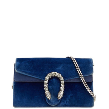 Gucci Dionysus Chain Crossbody Shoulder Bag 476432 Blue Velvet