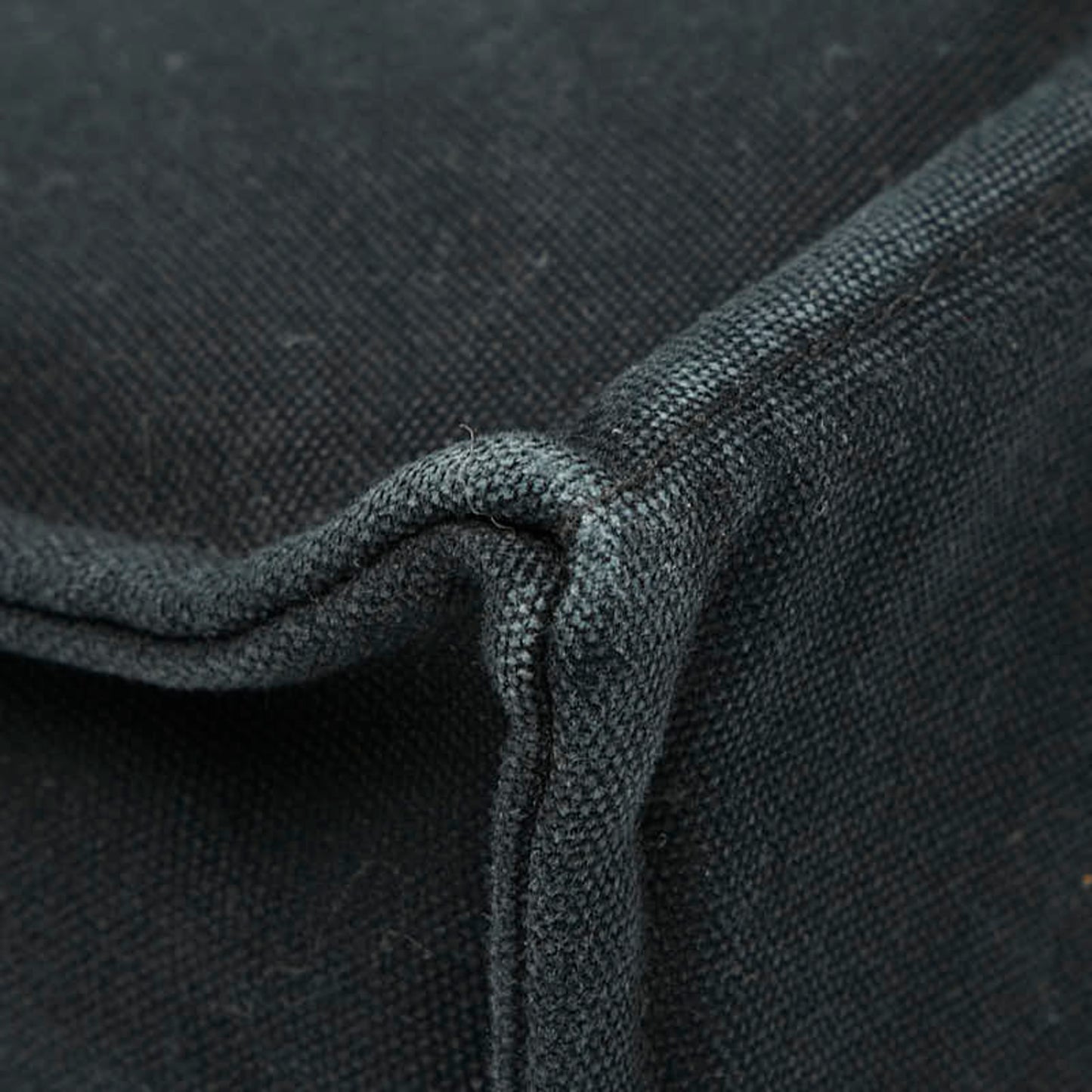 Herms Foul Tote Pm Bag Handbag Black/Gray Canvas