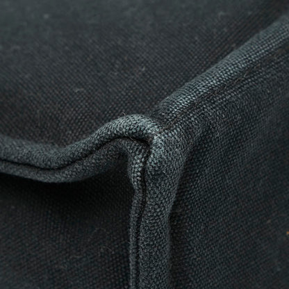 Herms Foul Tote Pm Bag Handbag Black/Gray Canvas