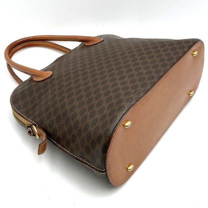 Celine M95 Handbag In Macadam Brown Leather