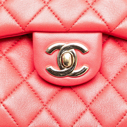 Chanel Coco Mark Matelasse Backpack A94417 Red Lambskin