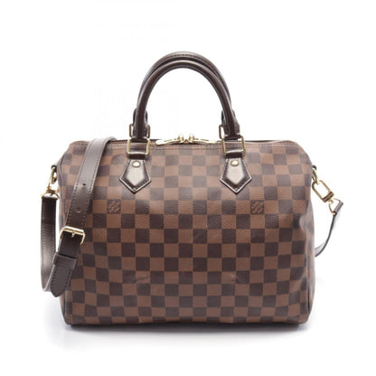 Louis Vuitton Speedy Bandouliere 30 Handbag Bag Coated Canvas Leather Damier