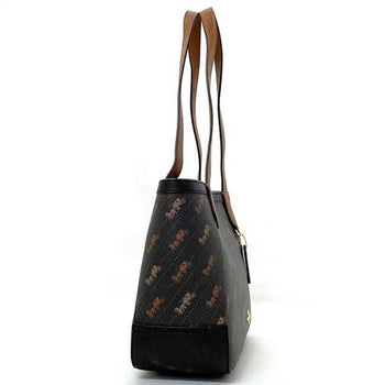 Coach Tote Bag Black Brown Red Horse