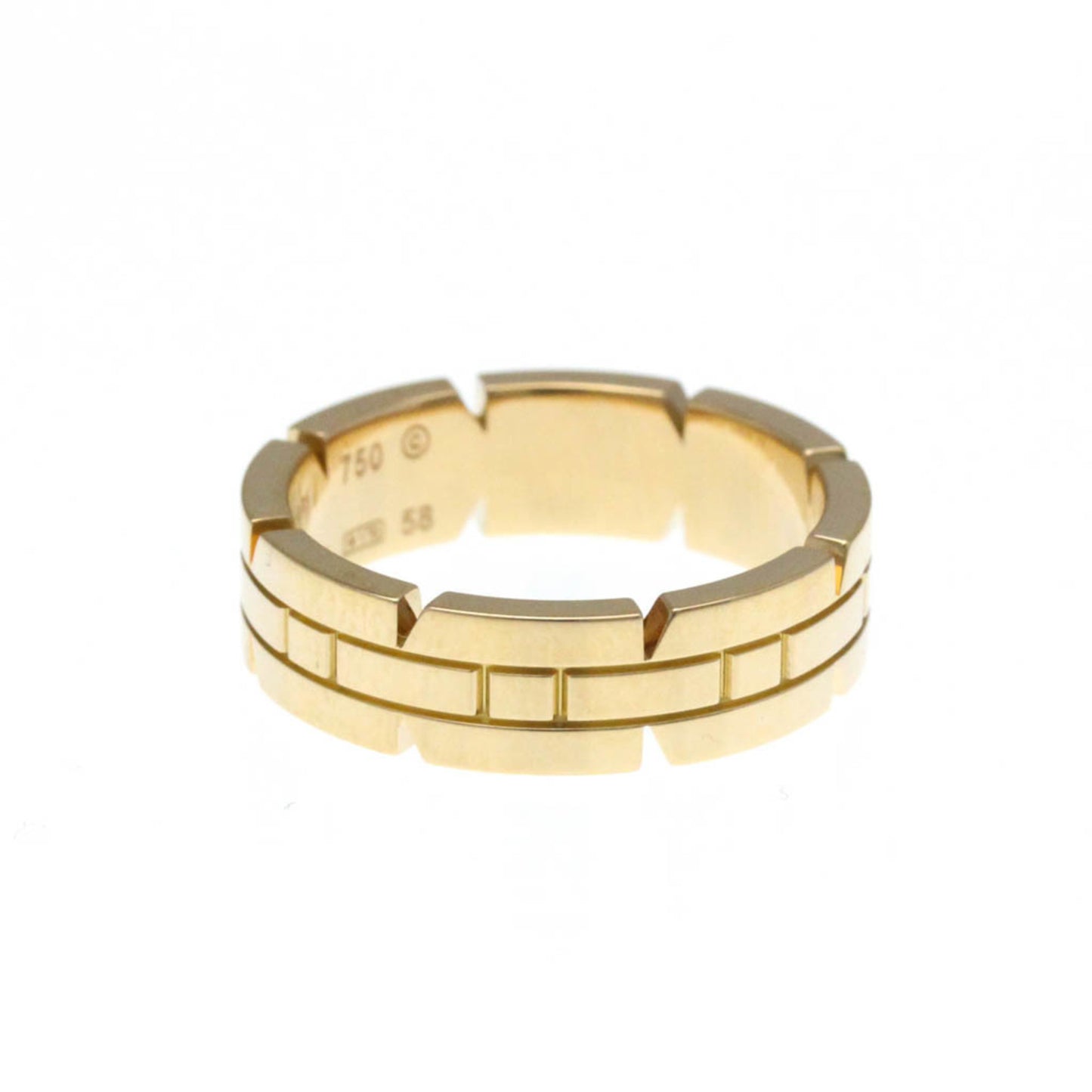 Cartier Tank Franaise Ring Pink Gold (18K) Fashion No Stone Band Ring Pink Gold