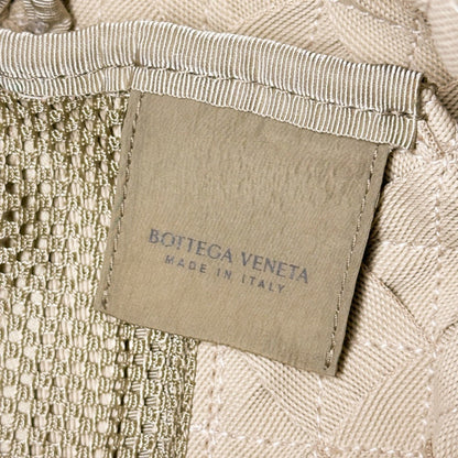 Bottega Veneta Bottega Veneta Intrecciato Webbing Line Canvas Shoulder Bag Beige