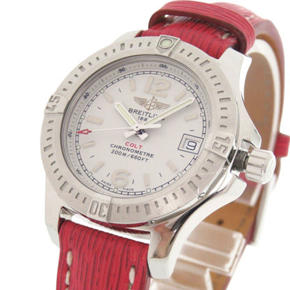 Breitling Colt Lady A77388 Stainless Steel Leather Watch