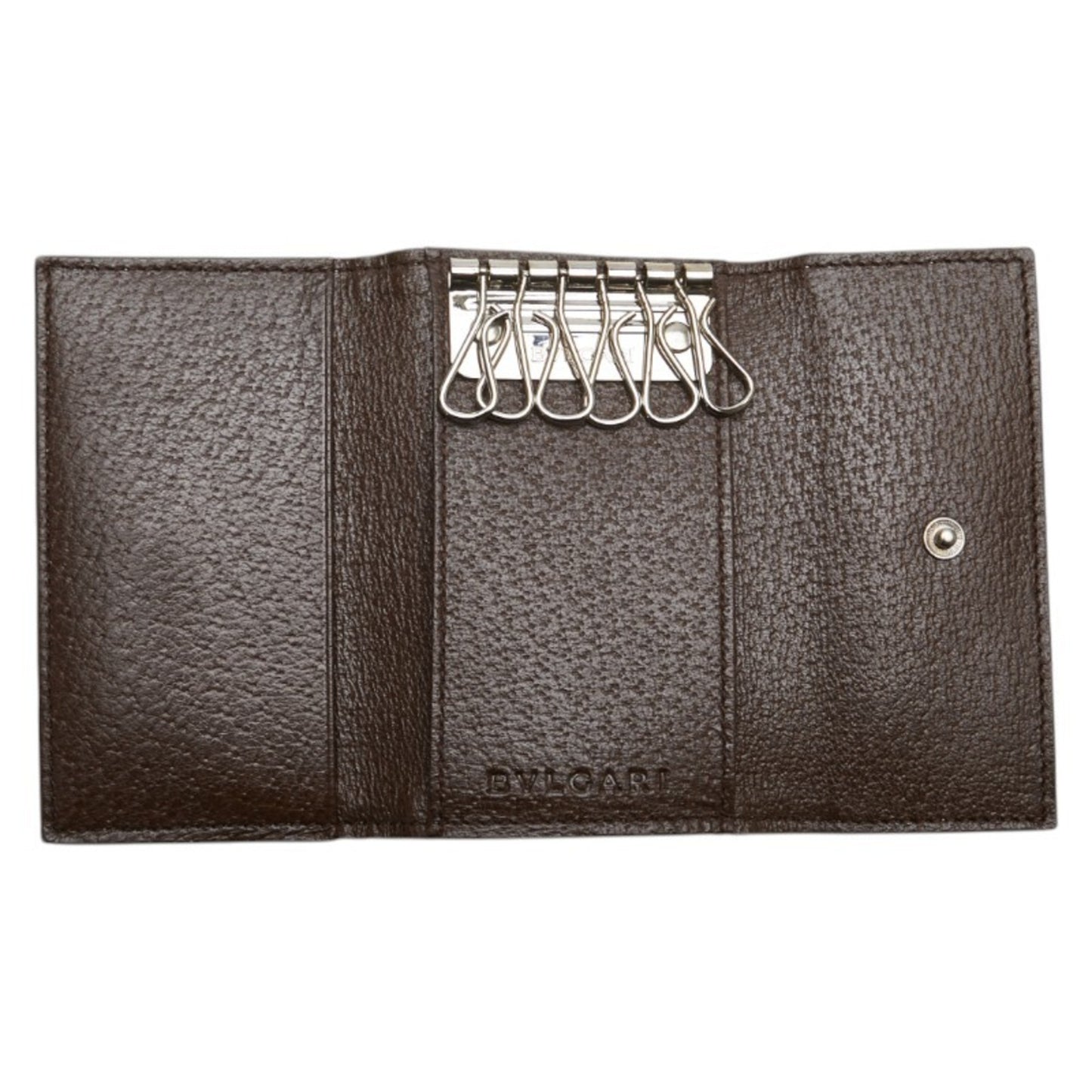 Bvlgari Logomania 6-Ring Key Case In Beige