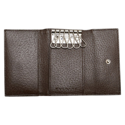 Bvlgari Logomania 6-Ring Key Case In Beige