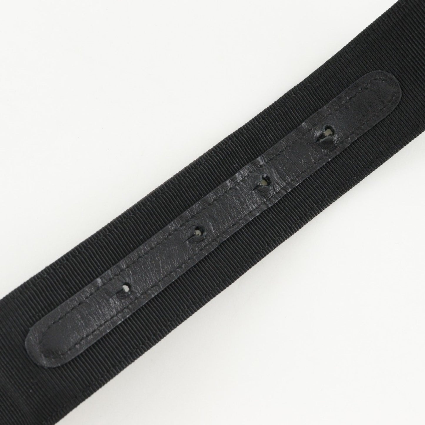 Salvatore Ferragamo Vara Ribbon Belt 8046 Canvas X Gold Plated Black / Vala
